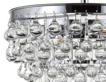 Toronto Metal/Crystal LED Flush Mount - JONATHAN Y